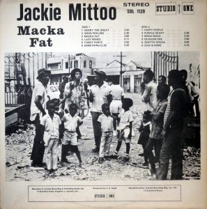 Jackie Mittoo, achterkant